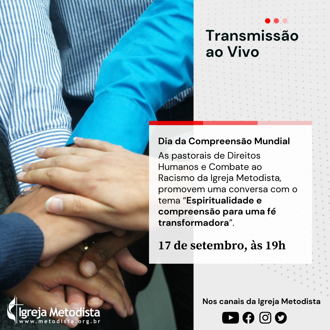 LIVE | Dia da Compreenso Mundial | Pastorais de Direitos Humanos e Combate ao Racismo