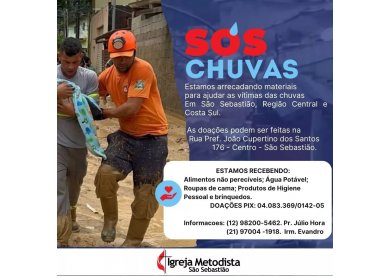SOS Chuvas | Apoie o trabalho de socorro das Igrejas Metodistas no litoral paulista