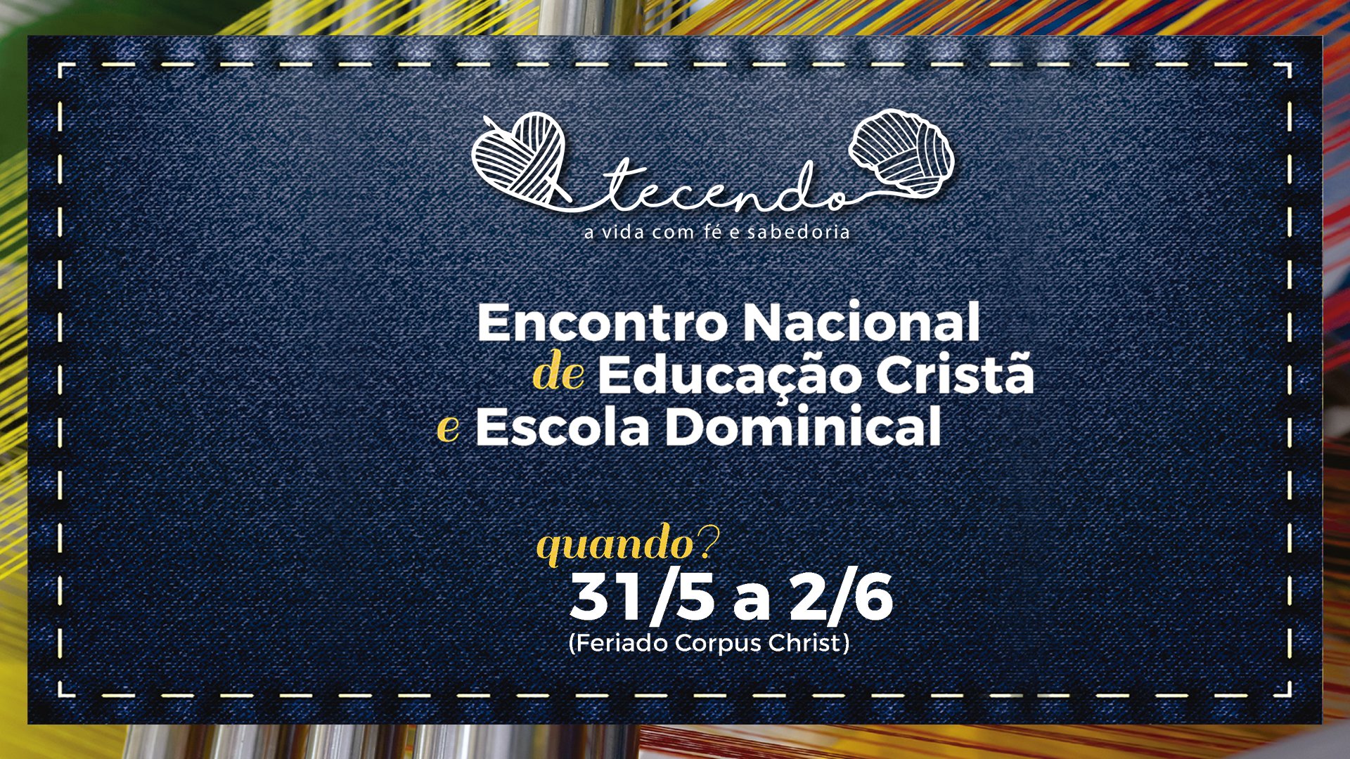 Convite: oficineiros/as convidam para o Encontro de Educação Cristã e Escola Dominical