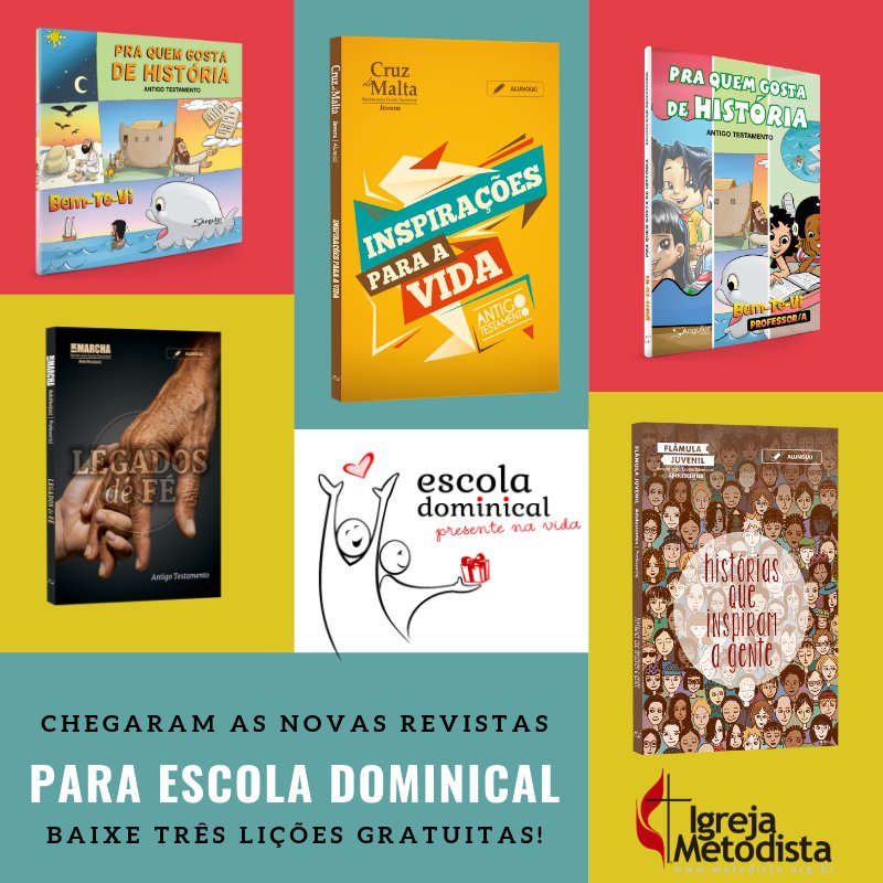 Novas revistas para Escola Dominical: personagens do Antigo Testamento